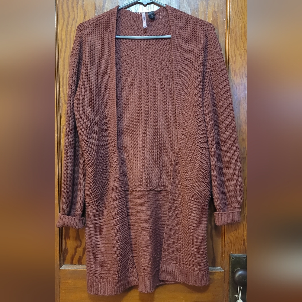 Red-brown cardigan